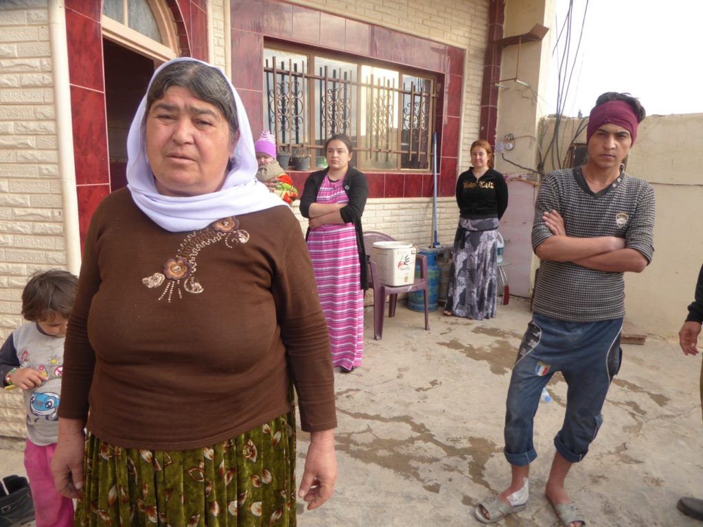 Mother and children sickened by ISIS chemical attack on 25 Feb 2016, in Sinjar.