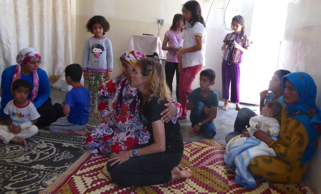 Children orphaned by ISIS attack stay with their aunts in Kobani.