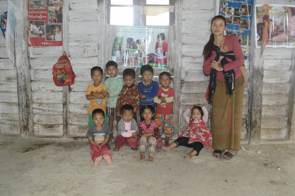 Village school conditions in Falam township, Chin state.