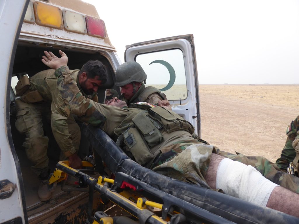 Evacuating wounded Kurds Photo; FBR
