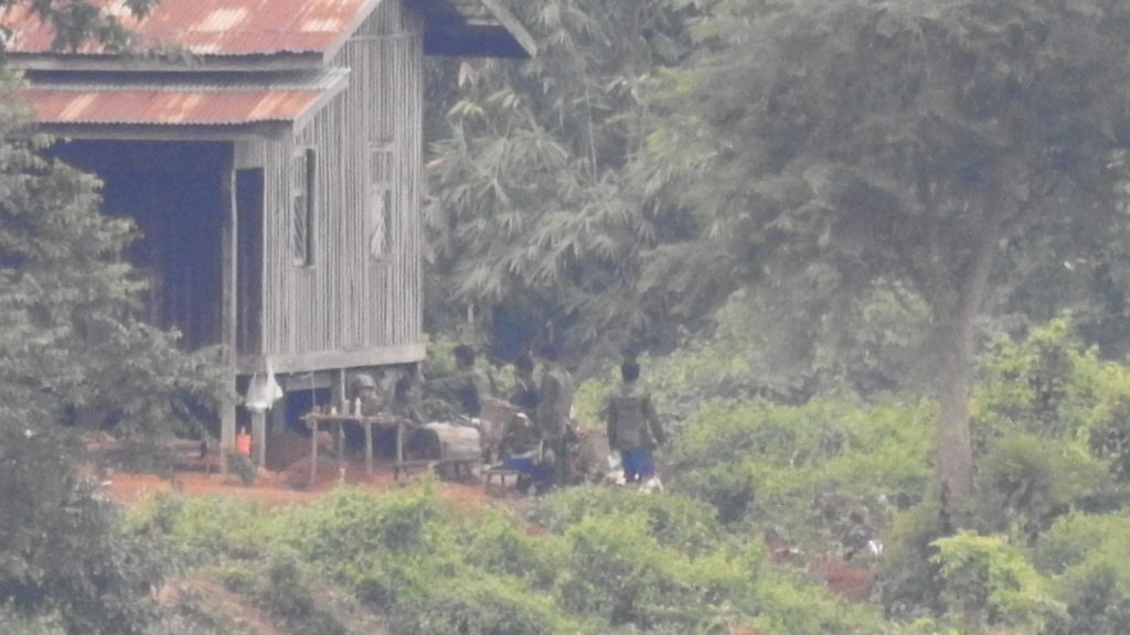 Burma Army at N'khram school. Photo: FBR. 