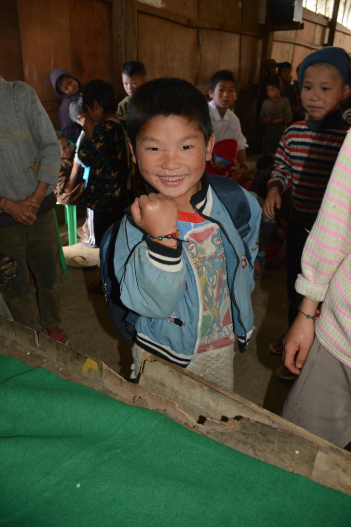 A child shows off his new GLC bracelet. Photo: FBR.