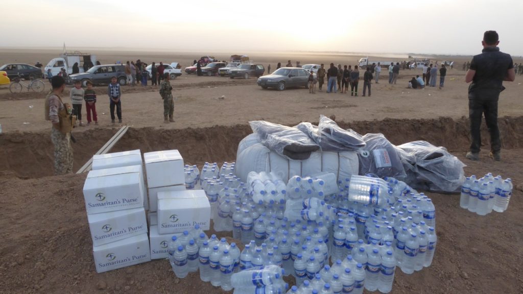 Supplies lie in wait for incoming IDPs. Photo: FBR.