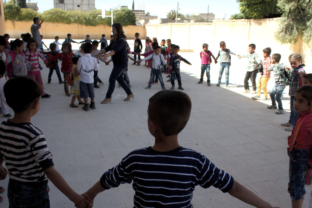 Students circle up for a GLC event. Photo: FBR. 