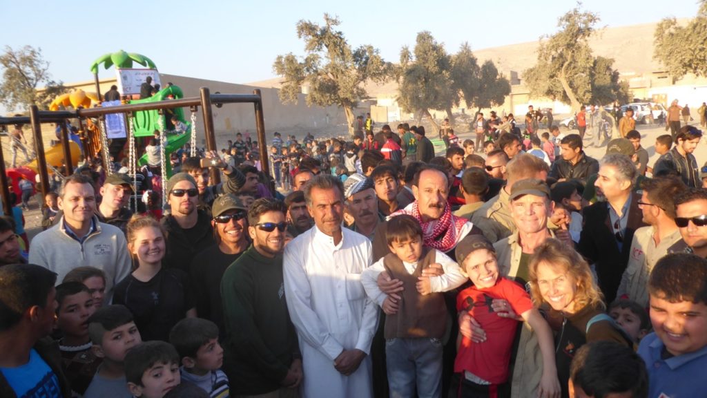 The Free Kurdish Ranger team and the families of Faisalia. Photo: FBR.