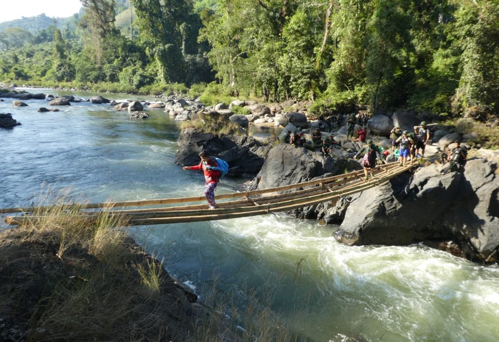 Teams on the way on first mission in Karen State, Burma after graduation.