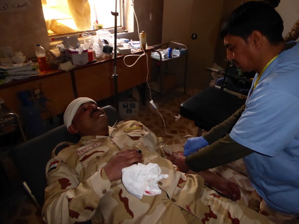 One of seven Iraqi's wounded by ISIS drone