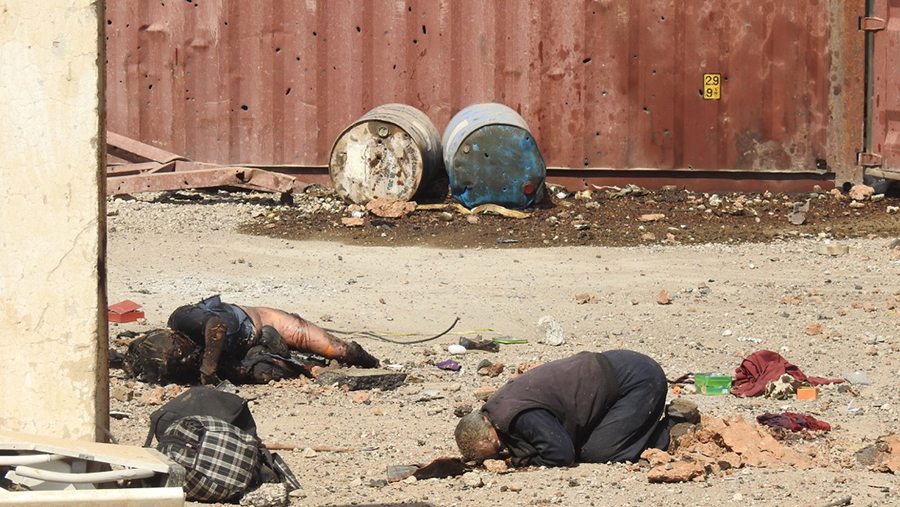 Some of the civilians trapped and killed by ISIS.
