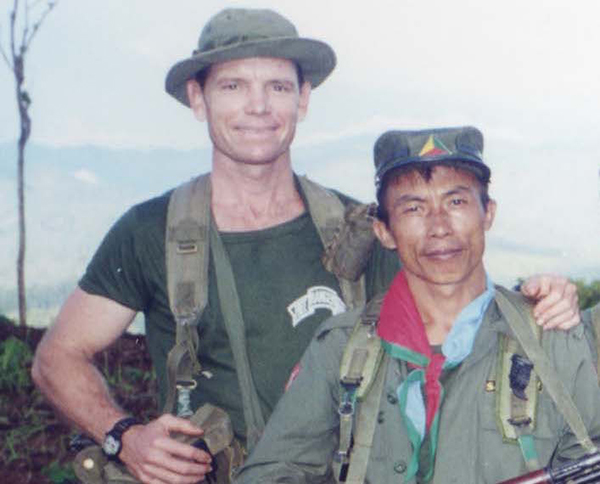 Mucu and Dave on a relief mission in Shan State, Burma, 2000.