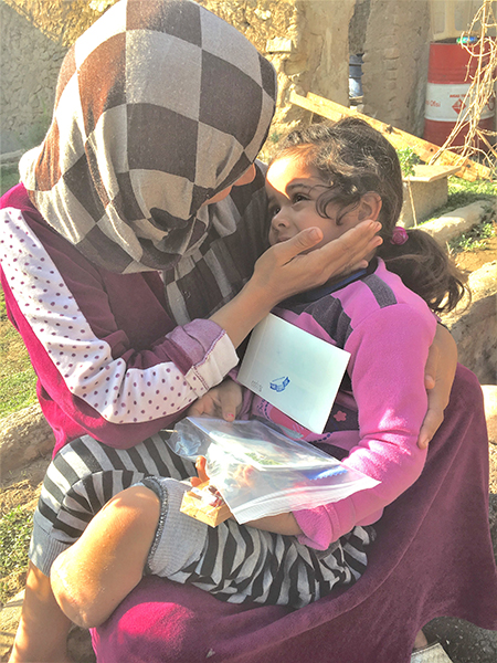 Little Sarah, who lost her lower leg in an airstrike that killed her older sister and younger brother. 