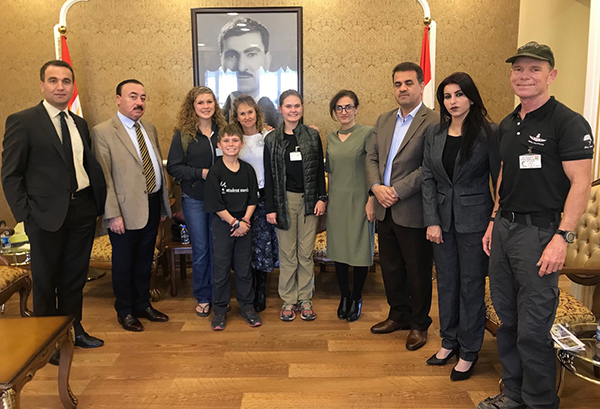 The Eubank family with Kurdish Parliament friends. 