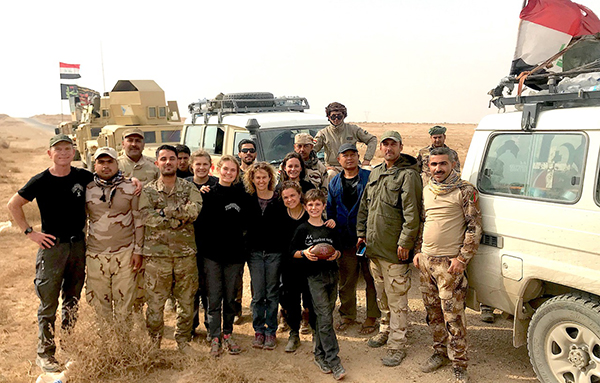 The FBR Iraq team with the Iraqi 36th Mechanized Brigade of the 9th Armored Division in Anbar desert.
