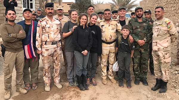 The team with 9th AD CDR Gen Kasem and local PMU Cdr outside Bayji.