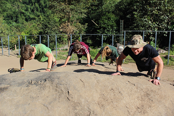 Family pushups.