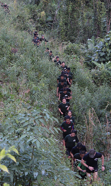 Everyone joined together on the Ranger Run. 