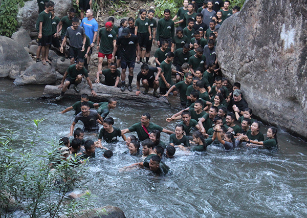 Ranger Run river crossing: don’t let go of the person next to you!