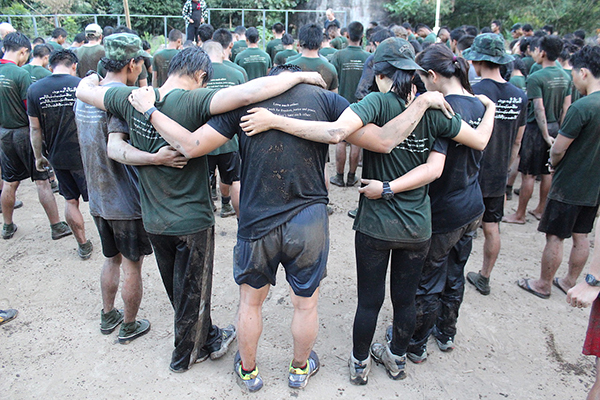 A prayer of thanks after our run: thanks for health, for team, for good work, and for Jesus’ love that has pulled us all into His big family.