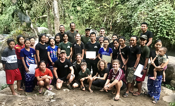 The group of baptized Rangers and volunteers who attended the baptism.
