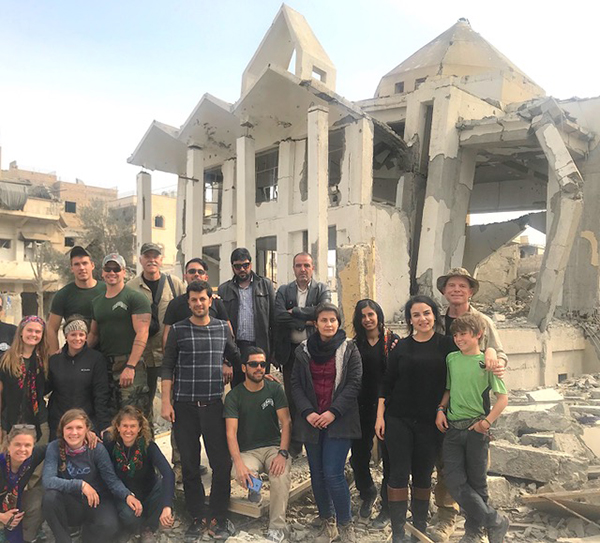 The destroyed church in downtown Raqqa.