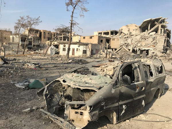 Raqqa destruction. 