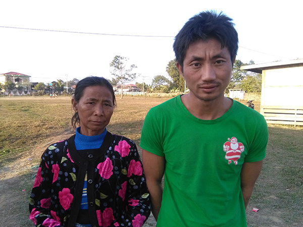 Hkabawng Nan Seng, left, with her son, Galung Mung Hkawng Ru.