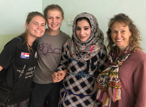 From left to right: Sahale Eubank, Suuzanne Eubank, Khofran, and Karen Eubank during their May 2018 meeting.