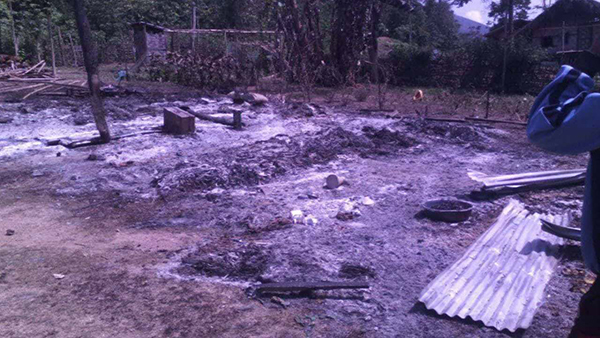 The remains of Mr. Samra La’s house.