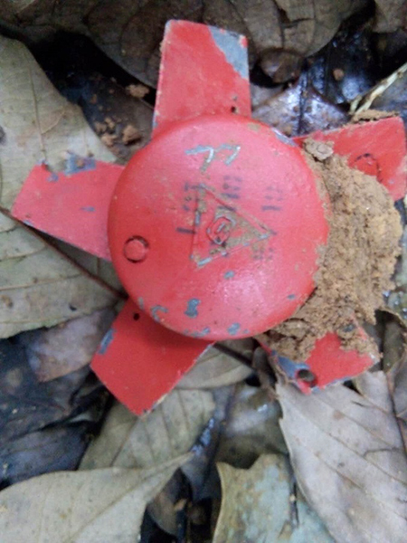 Unexploded 16-inch bomb 