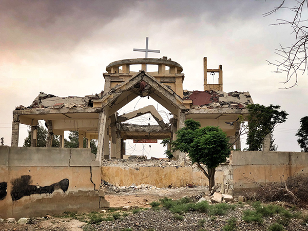 Destroyed church in Tabqa