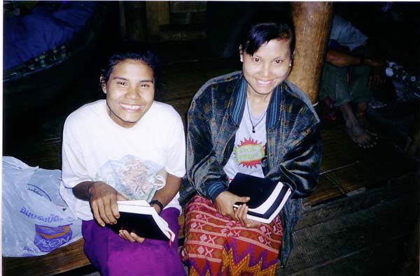 Karen nurses receiving Bibles