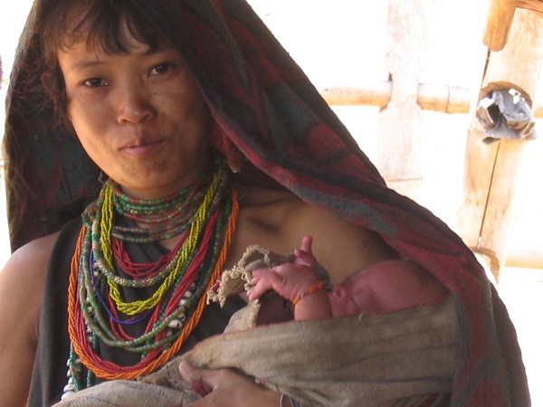 IDP lady with her newborn baby