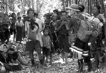 Villagers en route to Salween River