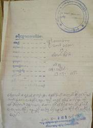 Relocation regulations by Burma Army