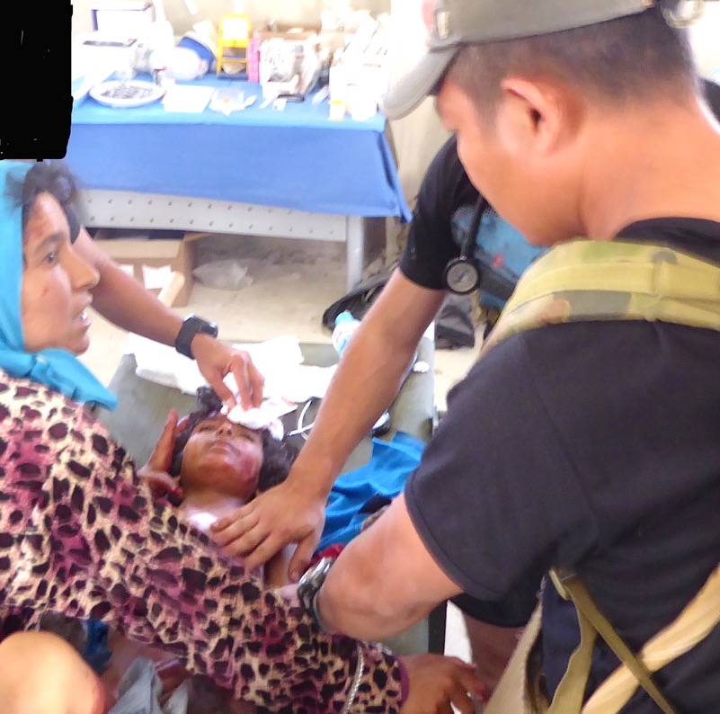 Child severely wounded by ISIS receives treatment by SF medic and Eliya