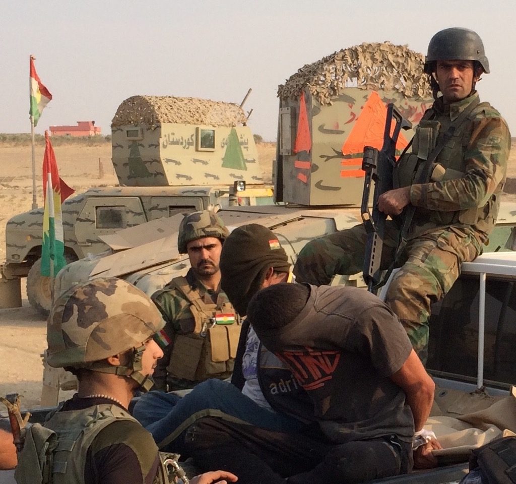 Two suspected ISIS soldiers captured by the Peshmerga