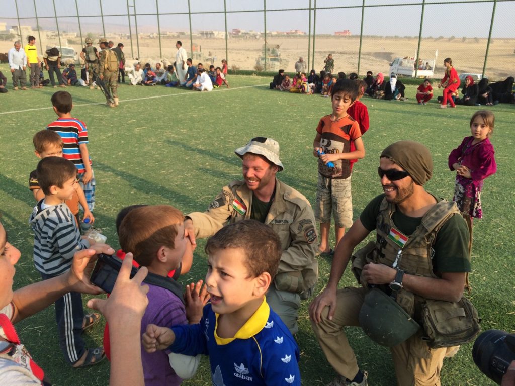 Our team playing with the children 