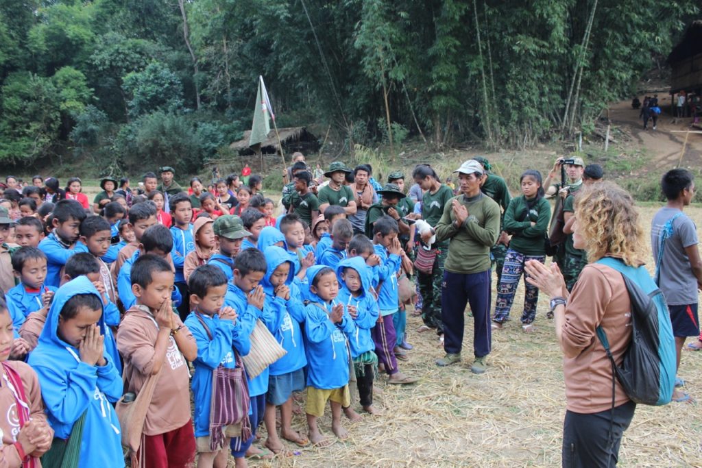 Prayer at the end of the program.