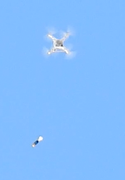 ISIS drone drops 40mm bomb onto our position.