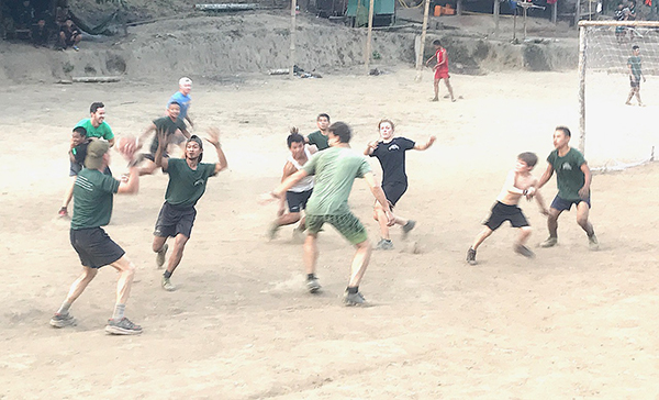 The American football competition of the reunion games.