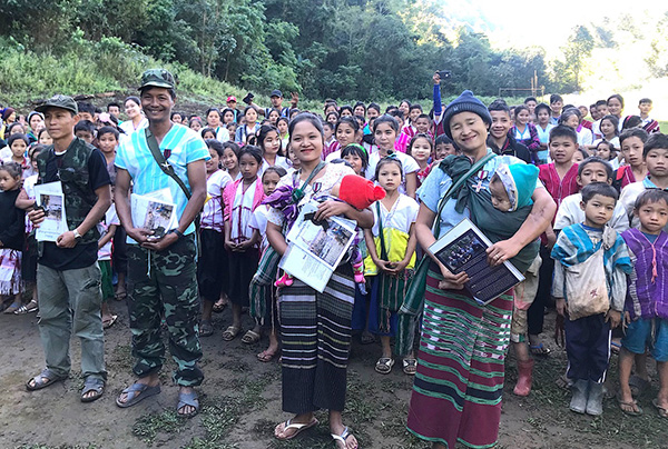 Naw Moo Day Wah, Naw Per Ler and villagers we honored at the new village site in January 2018. The villagers have since been forced to flee.