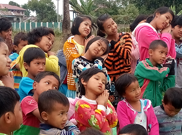 Kachin children at a Good Life Club program in Kachin State.