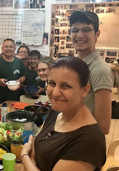 Baran and his mother, Wahida, and part of the Ranger team in the background.