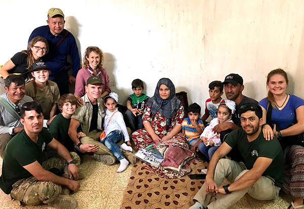 Eman with her family and our team in Mosul on 1 October 2018.