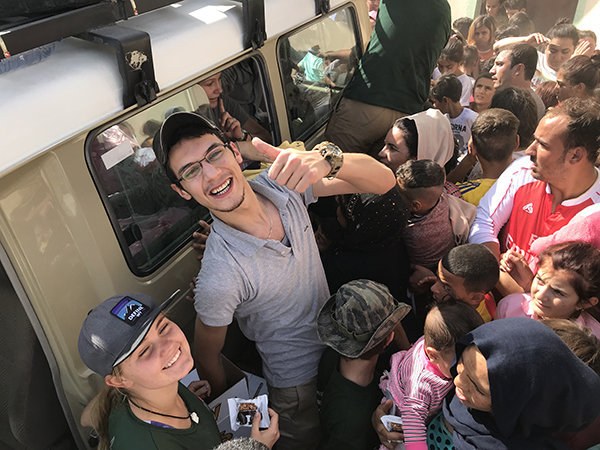 Baran and Sahale helping with a GLC program in Syria.