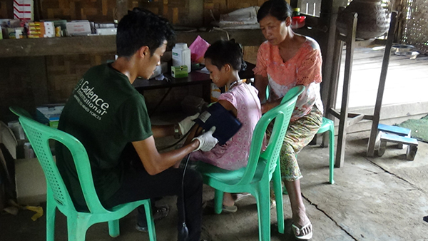 FBR Medics provide clinic services to villagers affected by flooding.