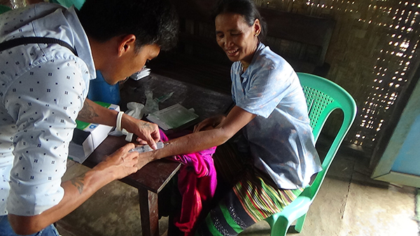 FBR Medics provide clinic services to villagers affected by flooding.