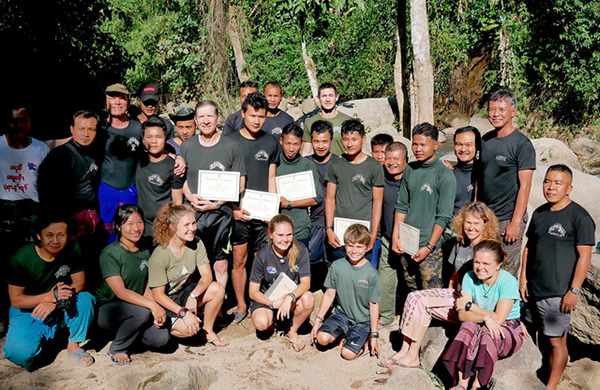 Five rangers were baptized just before graduation.