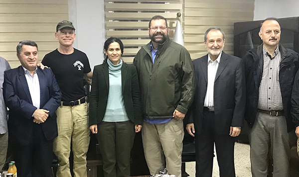 Congressman Garrett, Dave, and leaders of the Syrian Democratic Council (SDC).