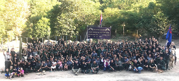 Teams and teachers together for the graduation photo.