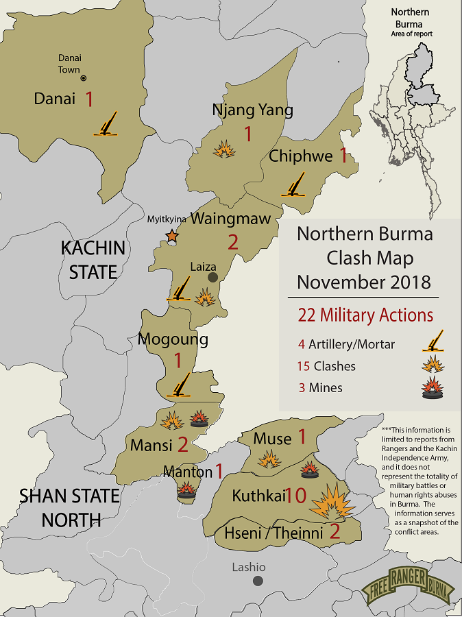 Northern Burma Clash Map November 2018-01
